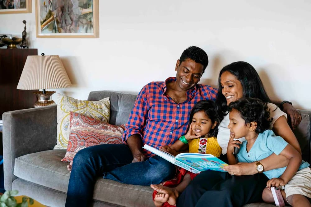 Nithya Raman with her family